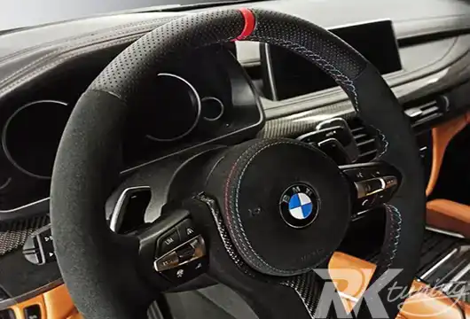 Перетяжка руля bmw в алькантару